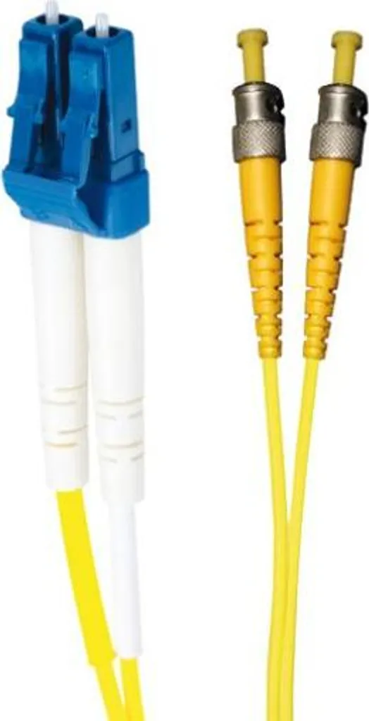 Câble Fibre Optique 3m 2x LC vers 2x ST Jaune Haute Densité Brand-Rex