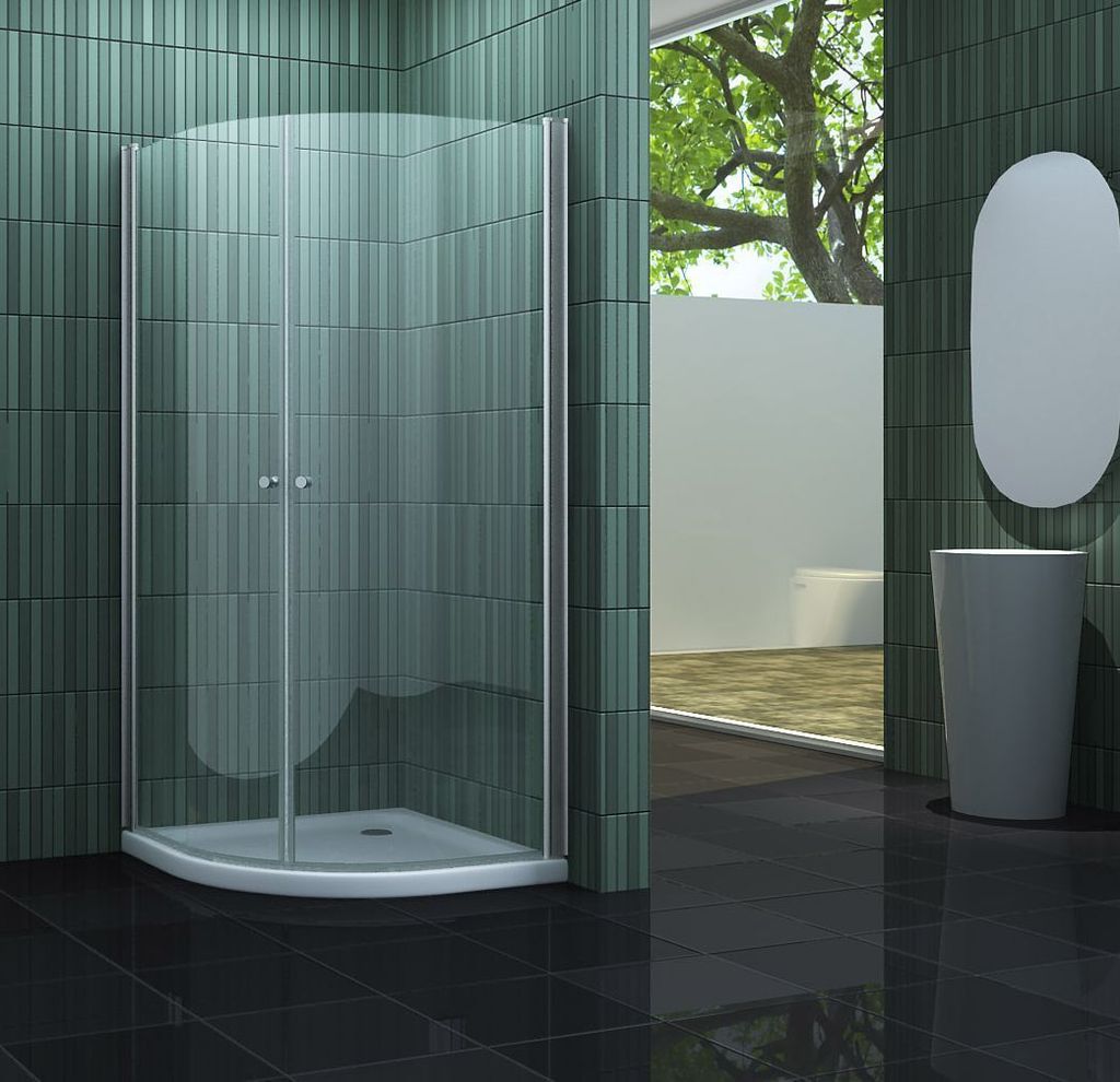 Duschkabine SCALLO 90 x 90 x 190 Viertelkreis ohne Duschtasse