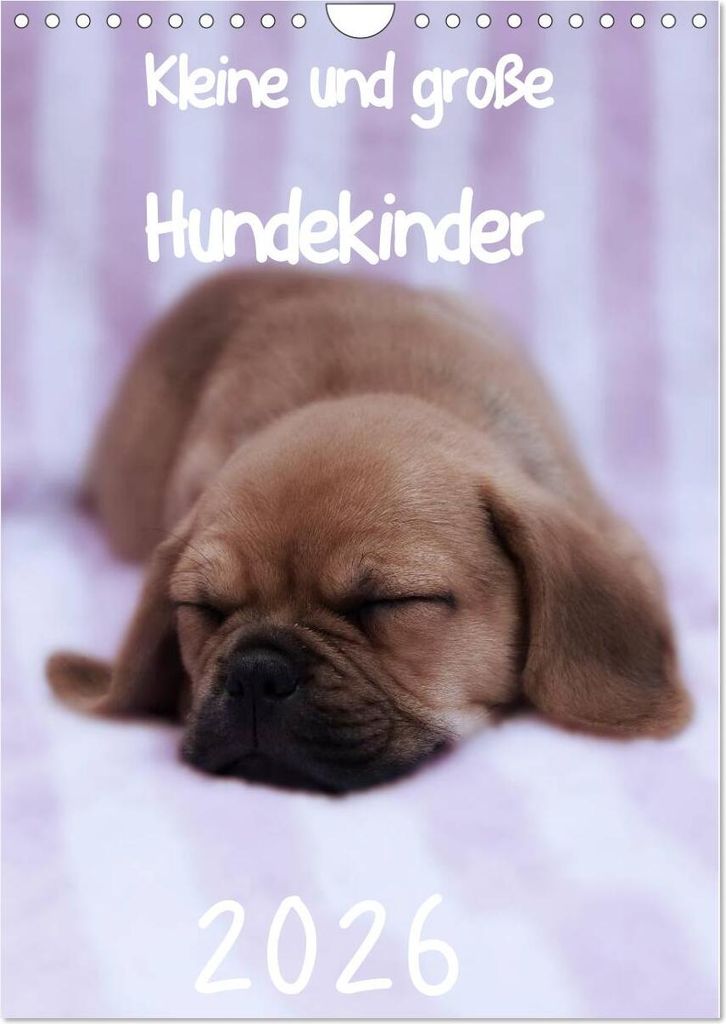 Kleine und große Hundekinder 2026 (Wandkalender 2026 DIN A4 hoch), CALVENDO Monatskalender