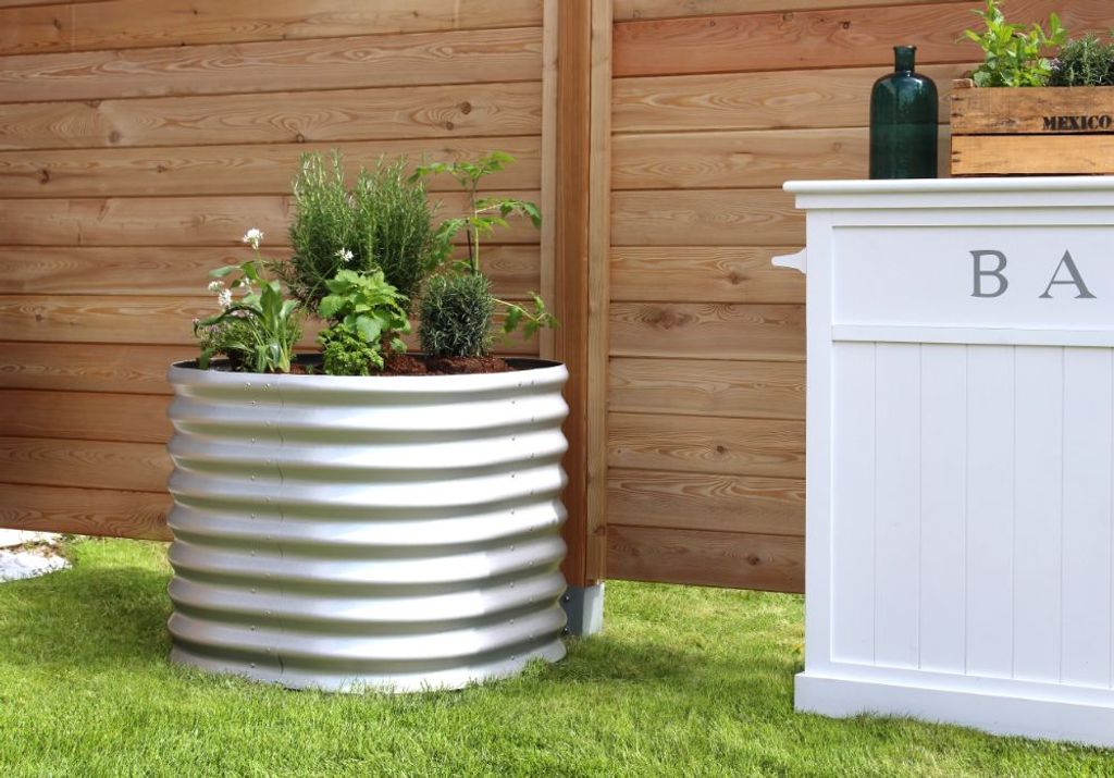 Hochbeet Vita Rund 630, blank