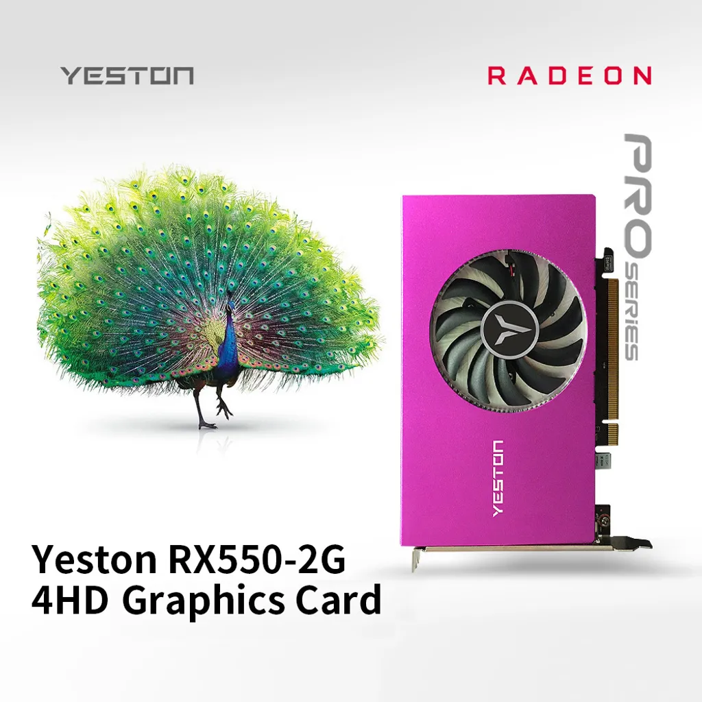 Yeston RX550 2G GDDR5 128 bits avec support HDR et profondeur 10 bits