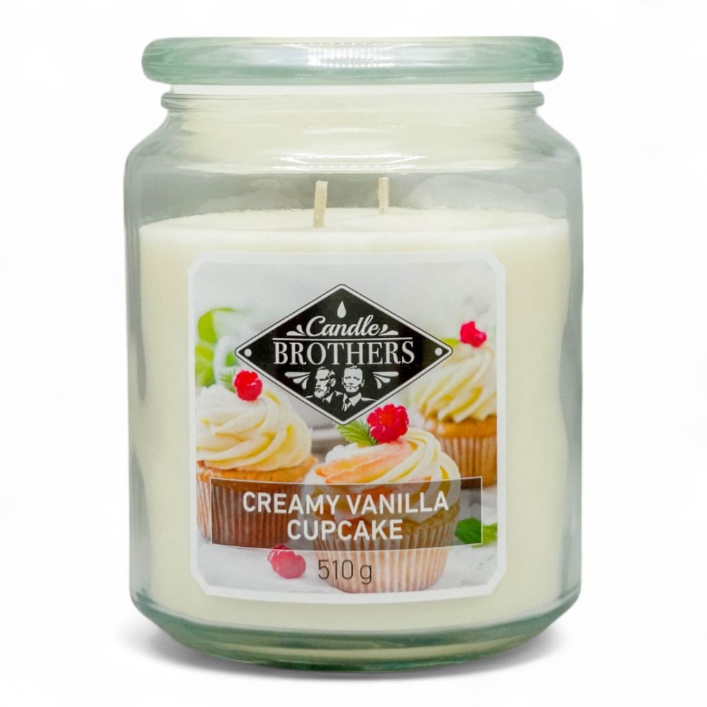 Candle Brothers Duftkerze im Glas Creamy Vanilla Cupcake Produktbild 