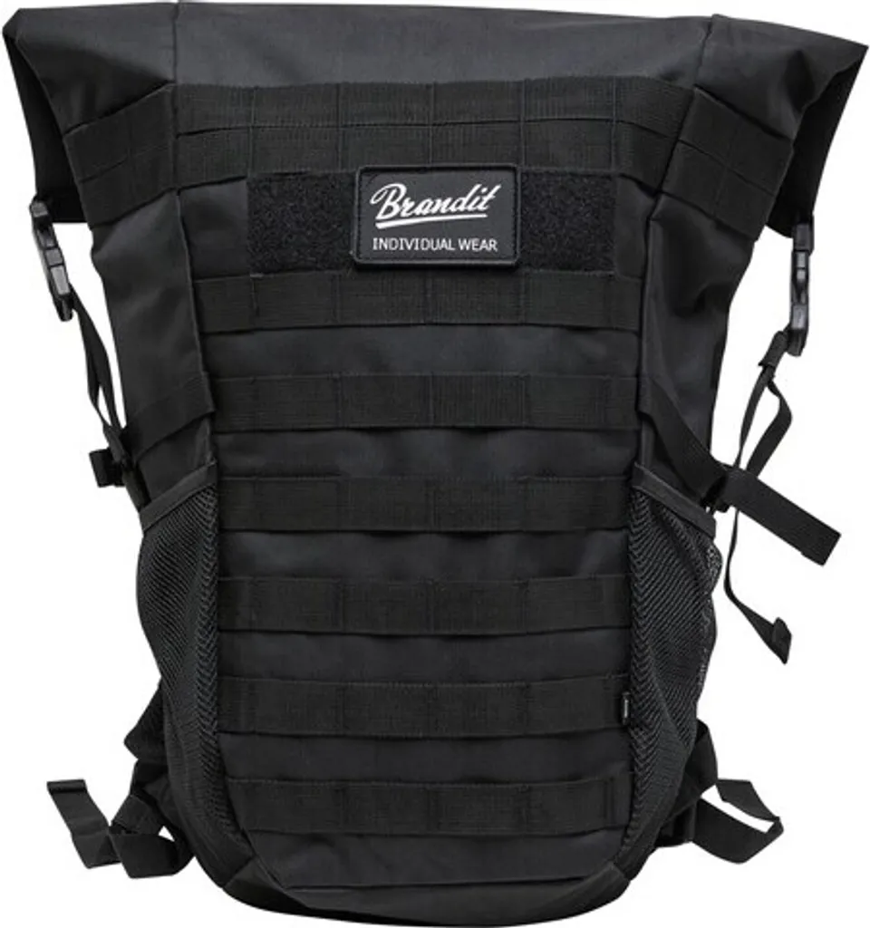Sac à Dos Rolltop Brandit Cooper Noir - Bagage Urbain et Extérieur