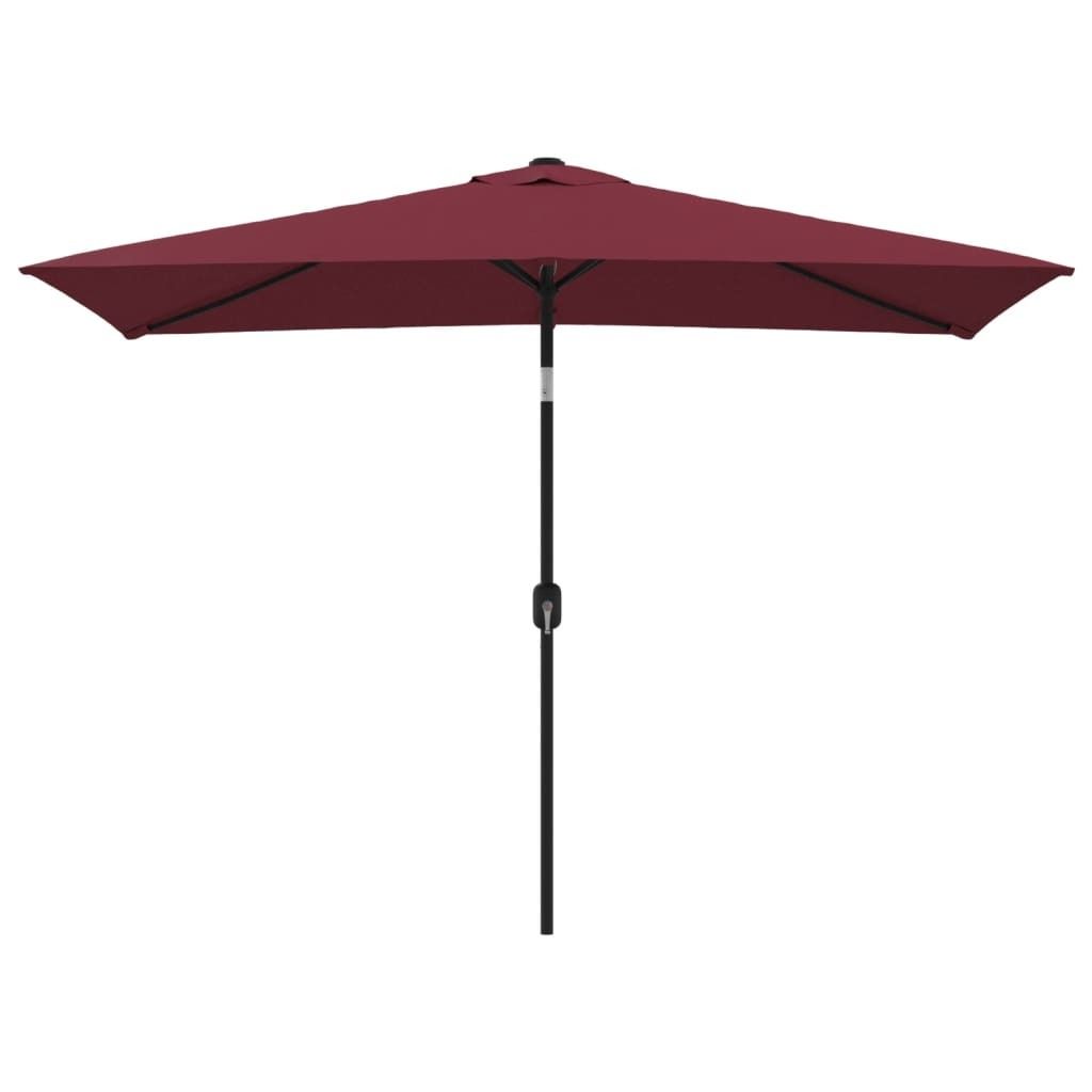 vidaXL Ombrellone con palo in metallo 300x200 cm Rosso Immagine del prodotto 