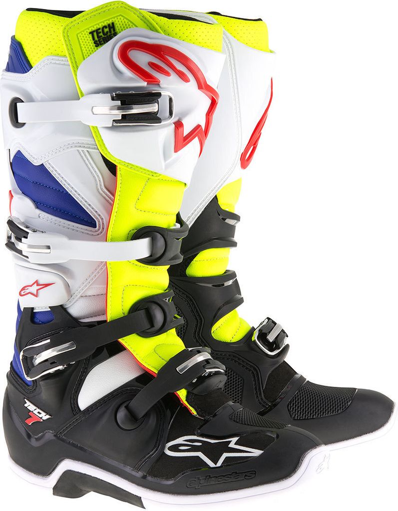 Alpinestars Tech 7 Motocross Stiefel, weiß/blau/schwarz, 15 (51)