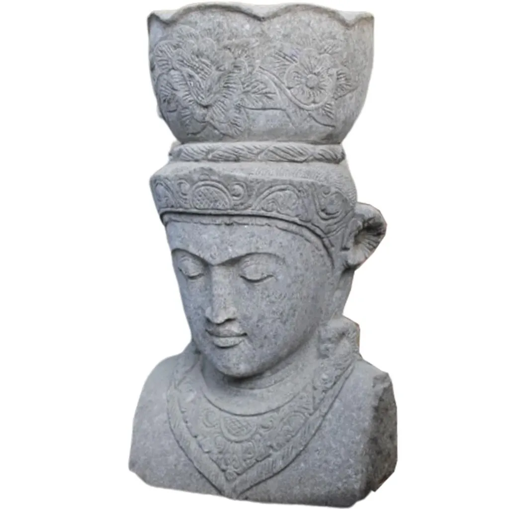 Grande Statue Buste Purnia 60cm - Déco Zen pour Ambiance Calme Intérieur
