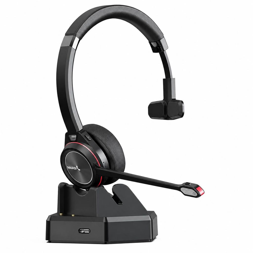 Bluetooth Headset mit Ladestation – komfortabel Produktbild  KI-generiertes Bild