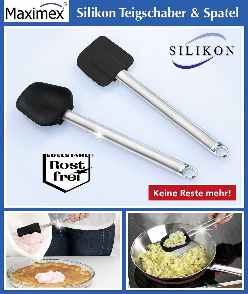 Silikon Teigschabe und Spatel 2tlg. Set