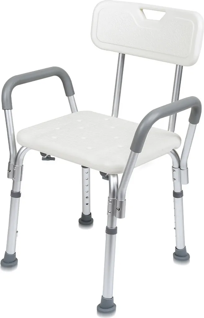 Tabouret de Bain pour Personne Âgée Sécurisé avec Accoudoirs Confort