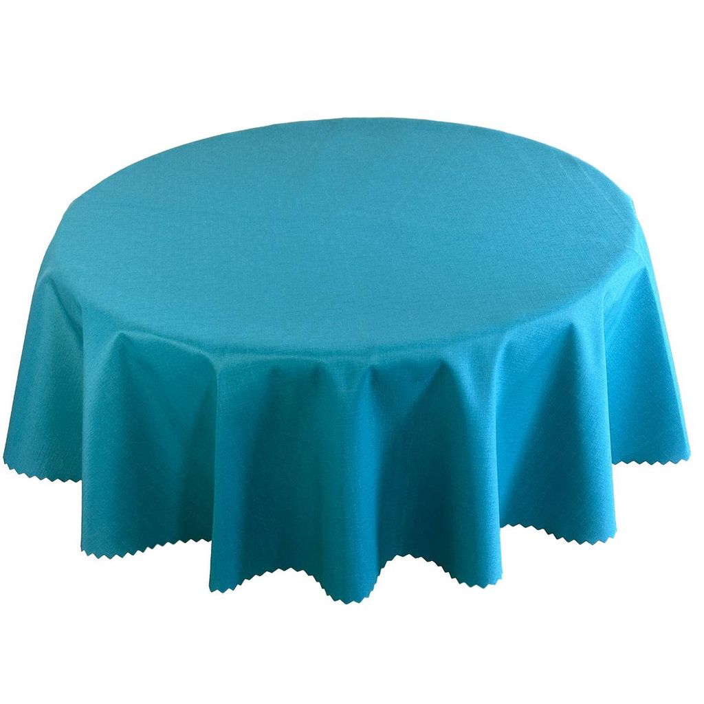 Tischdecke Fleckenresistente Türkis Rund 120 cm Produktbild 