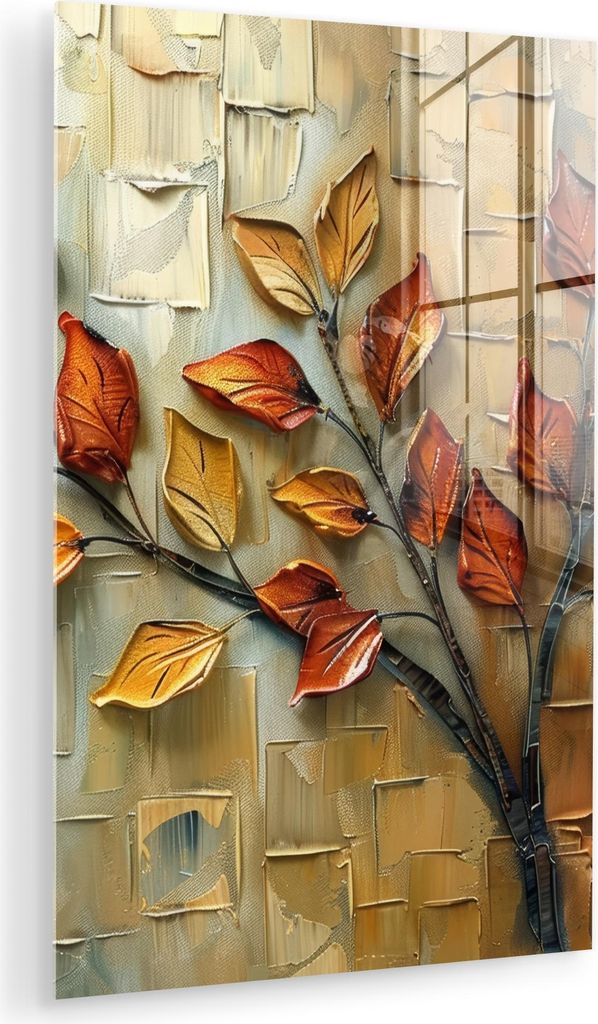 MuchoWow Glasbilder - Bilder auf Wandbild - Foto auf Glas Baum - Abstrakt - Natur - Kunst 20x30 cm Wanddekoration aus Glas - Acrylglasbild - Acrylb...