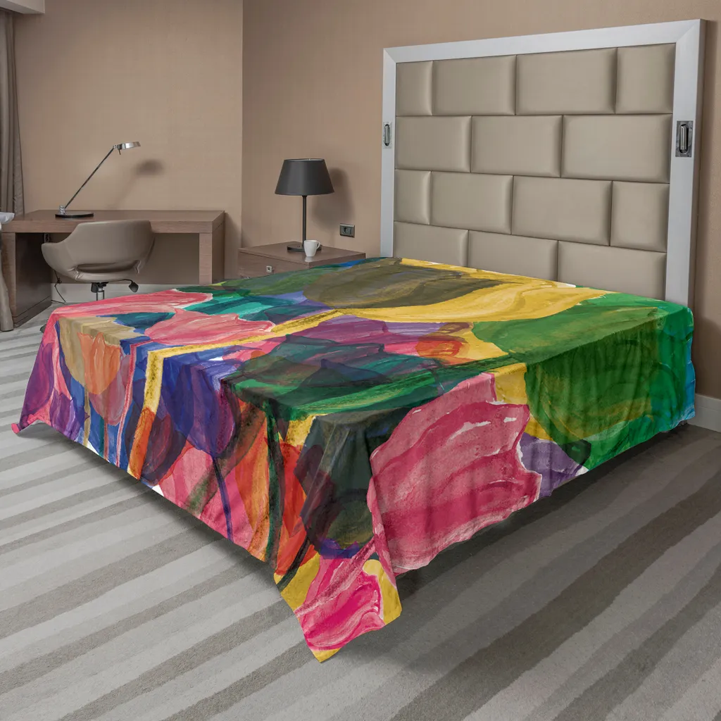 Lenzuolo Fiori Tulipani ABAKUHAUS - Antimacchia e Facile Stiro