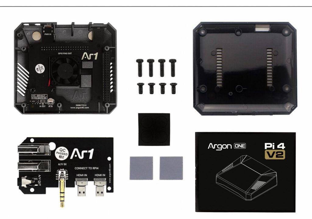 Joy-IT Gehäuse für Raspberry Pi 4 Argon One V2, (für Raspberry Pi 4 B)