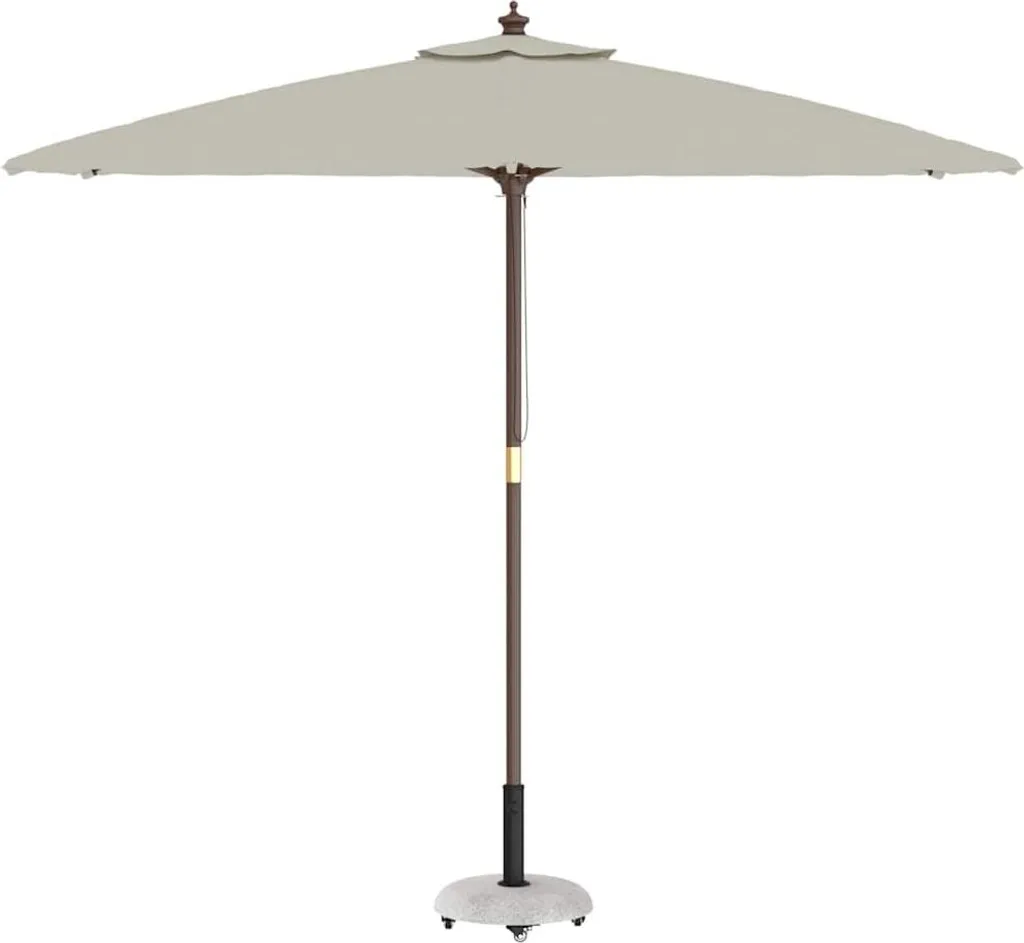 vidaXL Base Ombrellone Grigio e Nero 45x45 cm | Supporto Esterno Stabile - 3