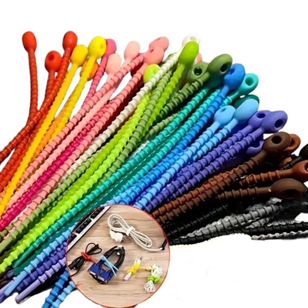 20 Stück Silikonbinder Gemüsebinder Kabelbinder Produktbild 