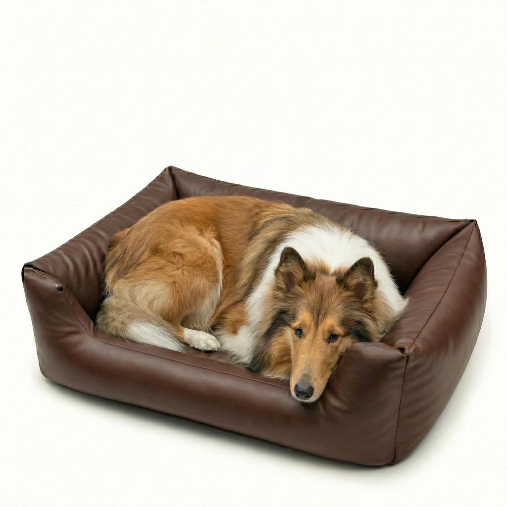 4L Textil Mario Orthopädisches Hundebett aus Kunstleder Produktbild 
