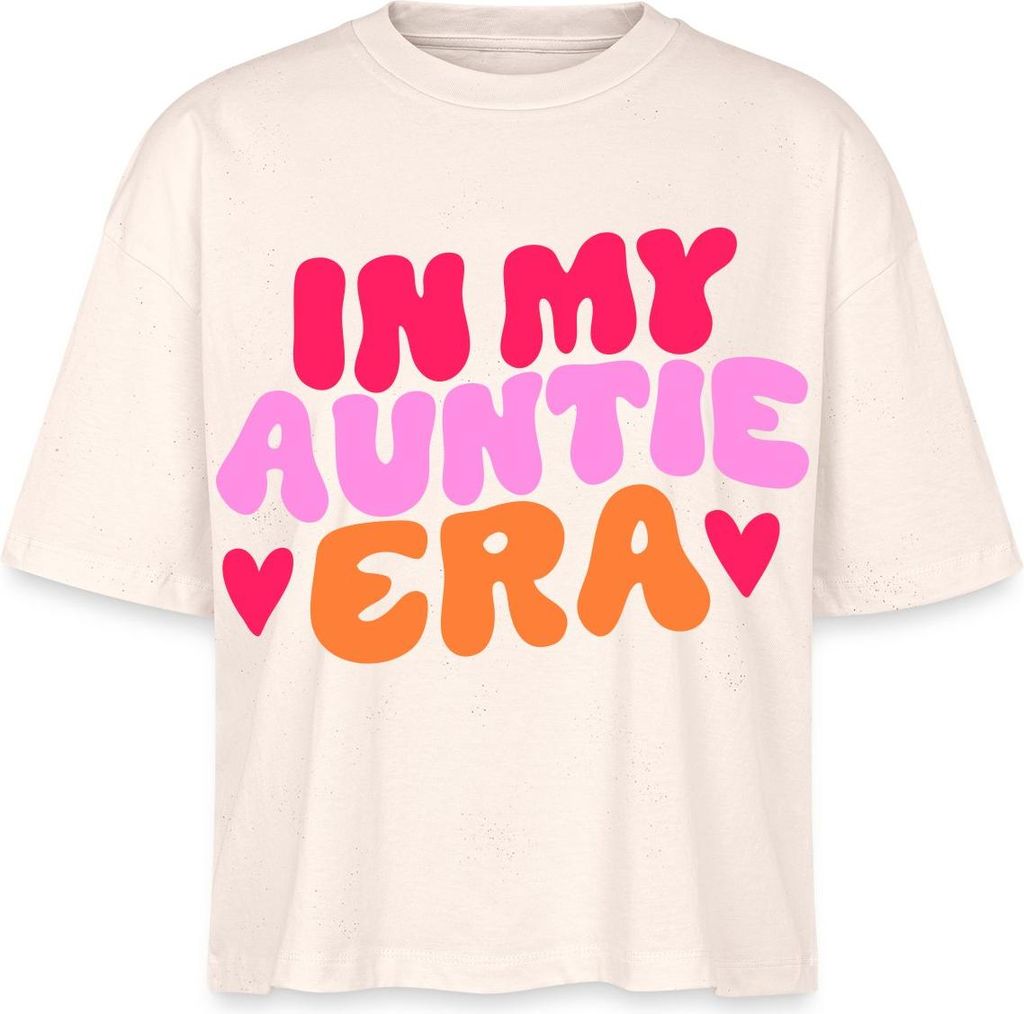 Spreadshirt In My Auntie Era Buntes Trend Motiv Für Tanten Boxy Shirt Damen, XXL, Natur