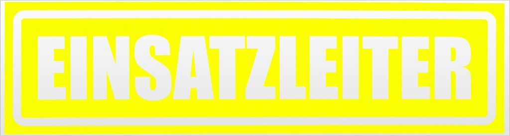 Kiwistar Einsatzleiter invertiert Magnetschild Schild magnetisch - 20cm Neongelb - Magnetfolie für Auto PKW Kfz