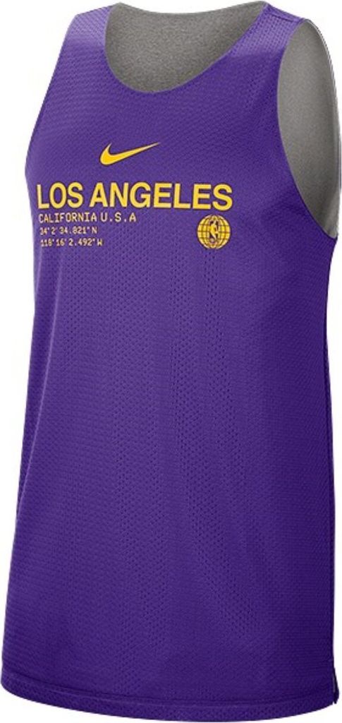 Tshirts Nike Nba Los Angeles Lakers Standard Issue Reversible CN0716504