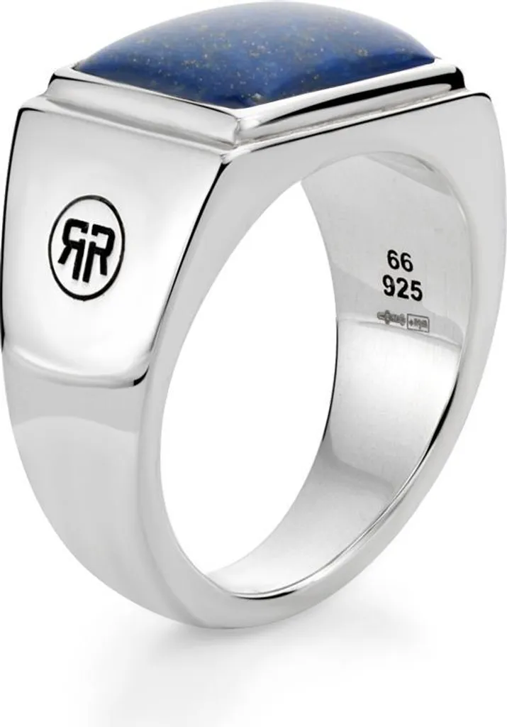 Bague pour homme large en pierre et argent Rebel and Rose Taille 72
