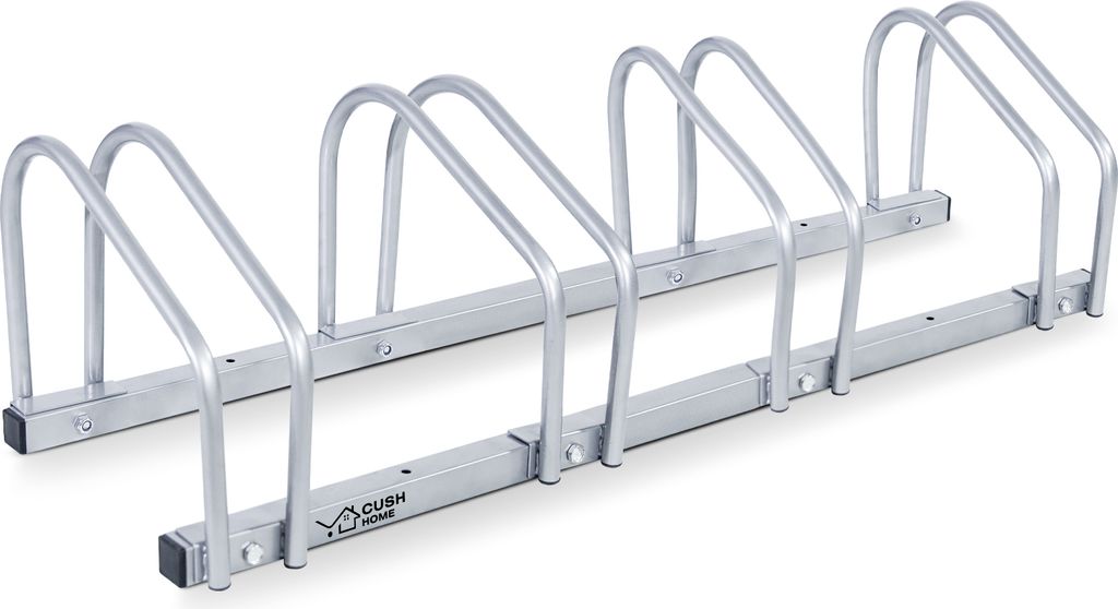 CCLIFE Fahrradständer Boden für 4 Fahrräder mit Reifenbreiten bis 65 mm Eisen Fahrradhalter 101 x 32 x 26 cm