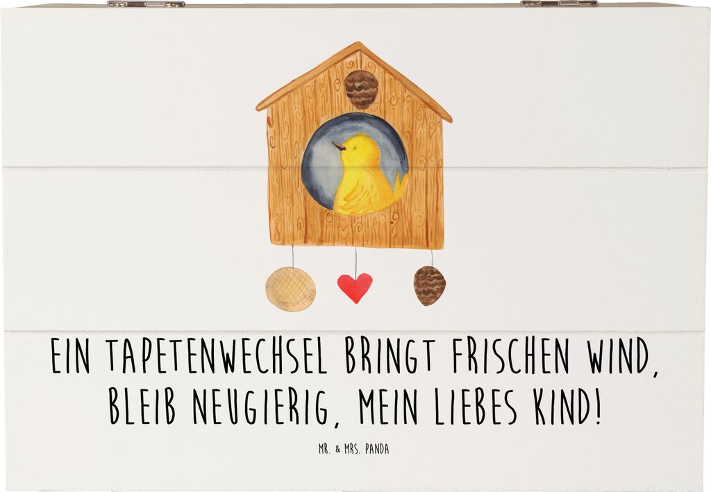 Mr. & Mrs. Panda Holztruhe Umzug neue Stadt 22 x 15 cm - Produktbild 