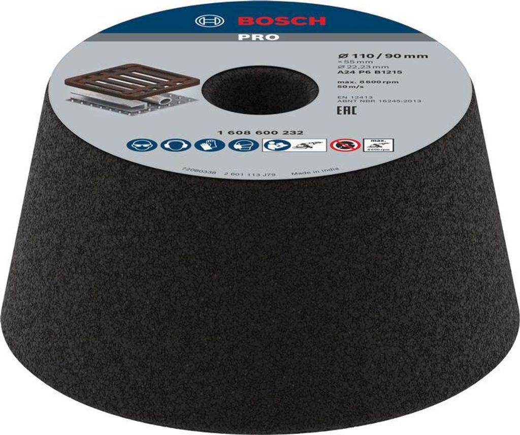 PRO Metal Konischer Schleiftopf, 90 x 110 x 55 mm, K24