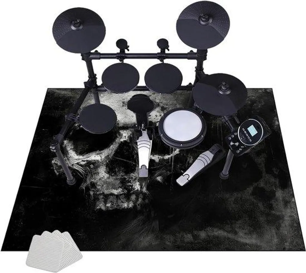 Tapis de percussion insonorisant en matériau tissé serré - Noir 160x200cm
