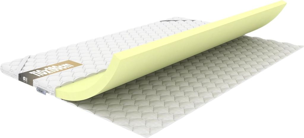 REM-SEN Matratzen Topper Matratzentopper 110x190 cm Höhe 5cm Härtegrad 3 (H3) Mattress Topper aus mittelfeste Polyurethanschaum, Dreilagige Membr...