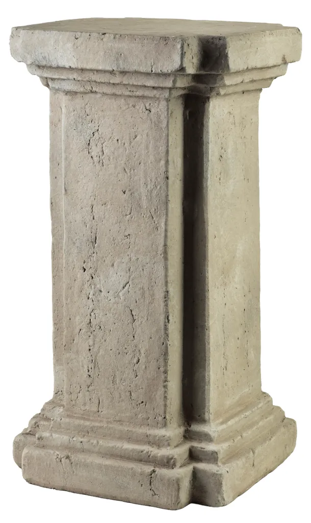 Colonne Sidi Postument en plâtre céramique 26,5x26,5x50 cm gris brut