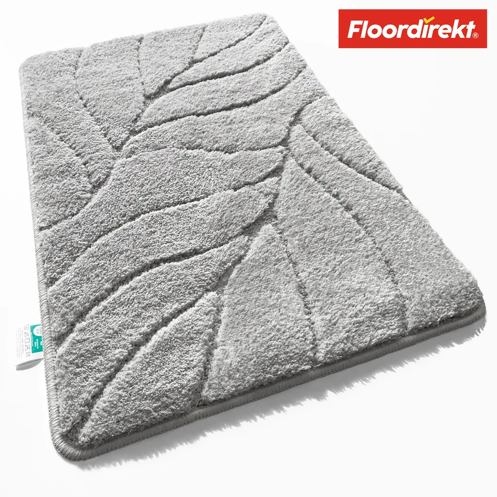 Tapis de bain anti-glisse et absorbant pour sol sec et sécurisé Argent