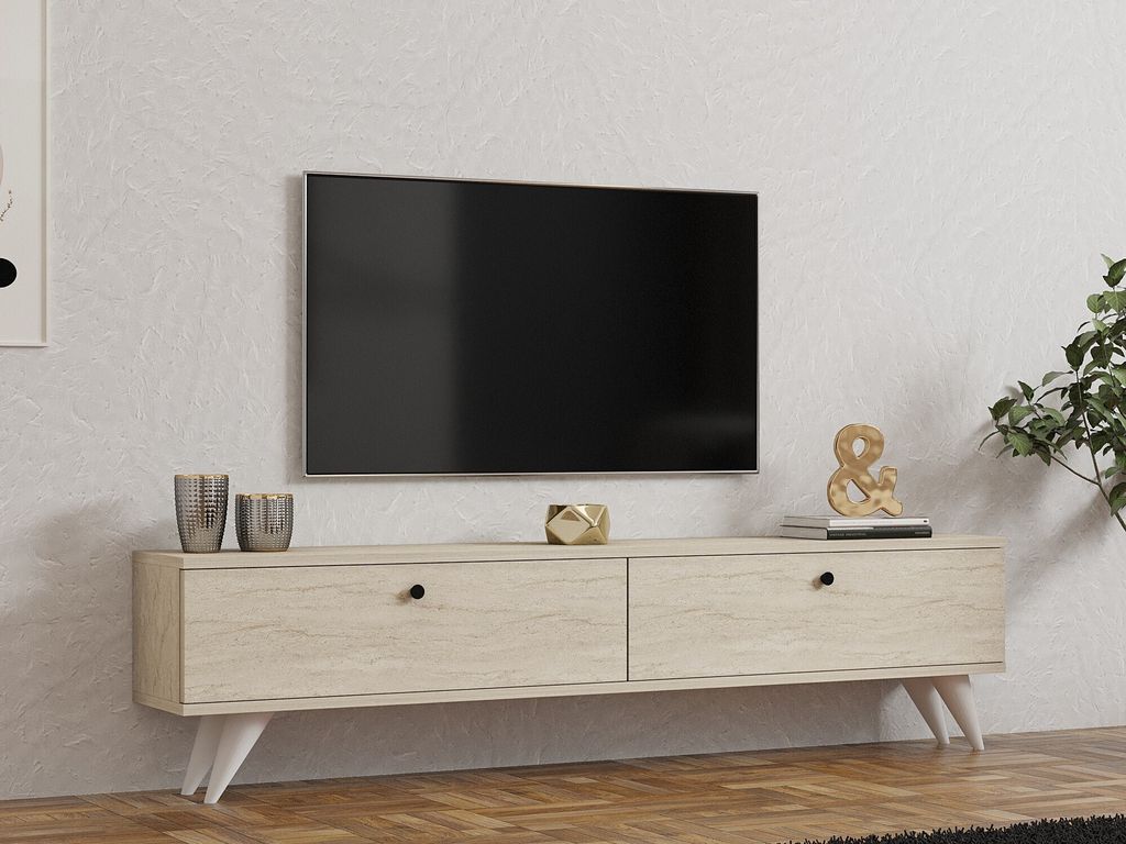Skye Decor, Paris - Travertine, TV-Schränke, Travertin, 160 x 40 x 25 cm
