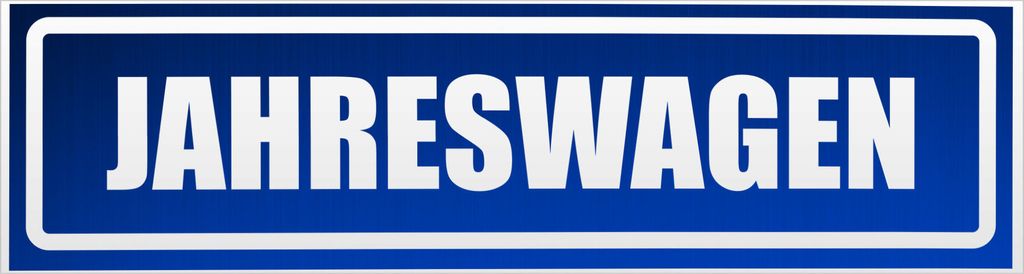 Kiwistar Jahreswagen invertiert Magnetschild Schild magnetisch - 20cm Blau - reflektierend - Magnetfolie für Auto PKW Kfz