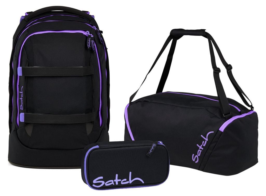 Satch, Schulrucksack-Set PACK Purple Phantom 3-teilig, ab Produktbild 