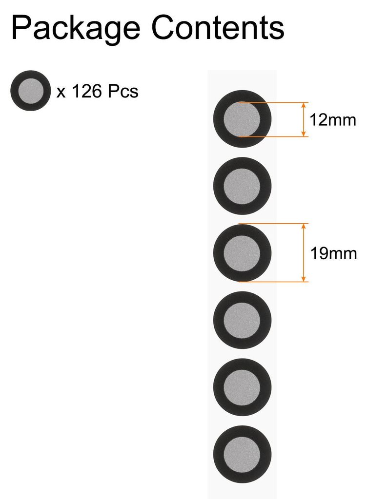 126 Stš¹ck 3D-Scanner-Marker 12mm fš¹r 3D-Scanner, 3D-Tracking-Dots-Referenzpunktmelder, 3D-Ziel, diffuse Reflexionsmarker fš¹r 3D-Scanner un...