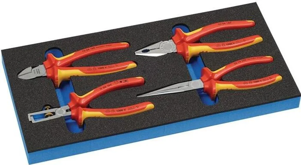 Modulo Utensili KNIPEX VDE 4 Pezzi | Set Pinze Isolate 1000V Professionali