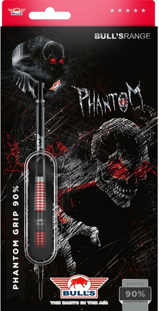 Jeu de Fléchettes Pointe Plastique 20g BULLS Phantom Grip 90% Tungstène