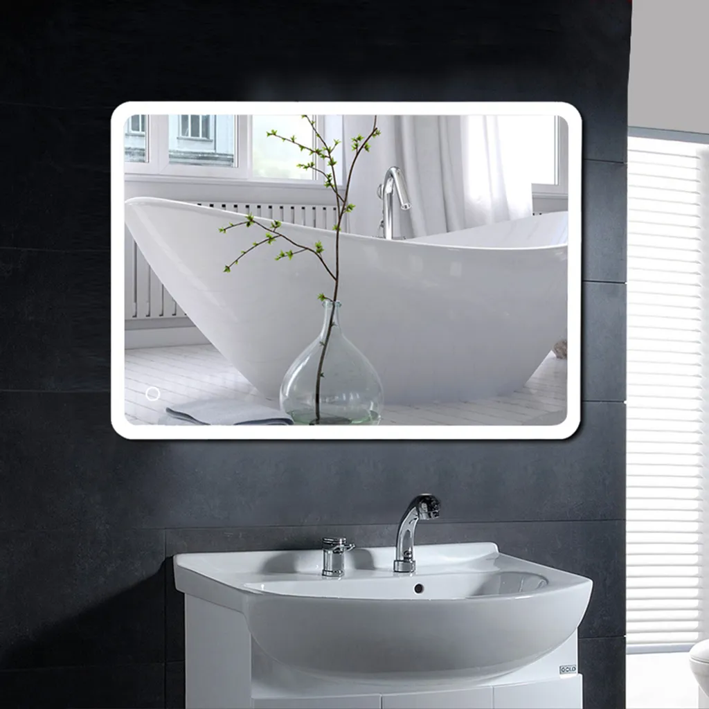 Miroir salle de bain LED 70x50 cm tactile pour en finir avec l'ombre
