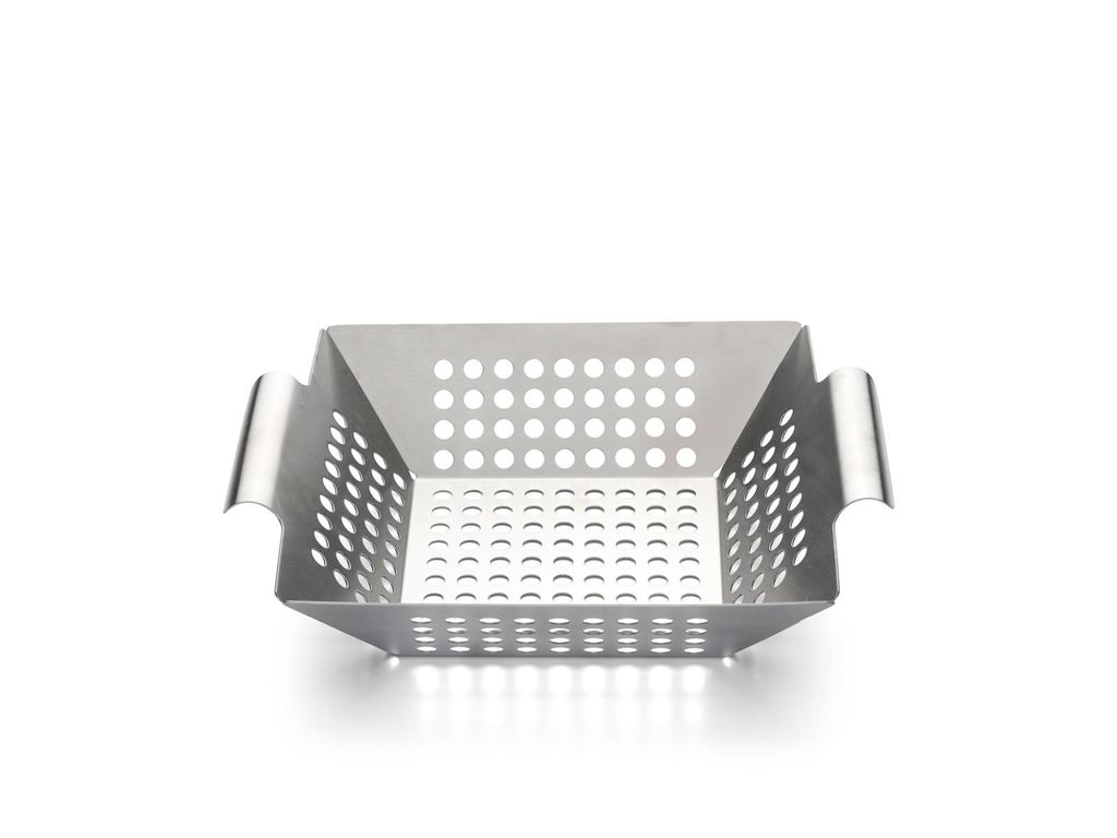 Karl Weis Grillkorb aus Edelstahl 21 x 21 cm, satiniert, 21,5 x 21,5 x 6,5 cm, 500 g