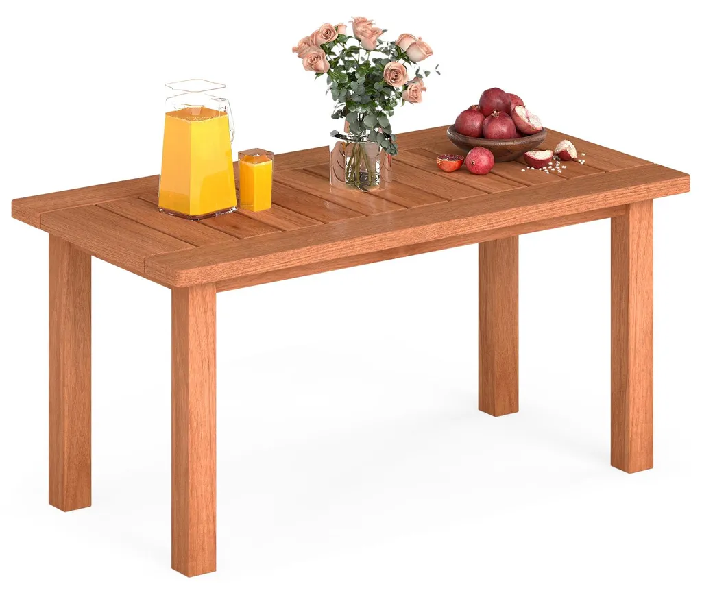 Table de Balcon en Bois pour Détente Extérieure et Café 90 cm Naturel