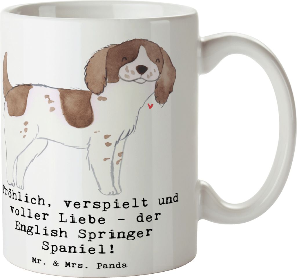 Mr. & Mrs. Panda Pott English Springer Spaniel Freude - Weiß - Geschenk, Apportierhund, Tasse, Teepott, trainierbar, Hunderassen Eigenschaften, Hu...