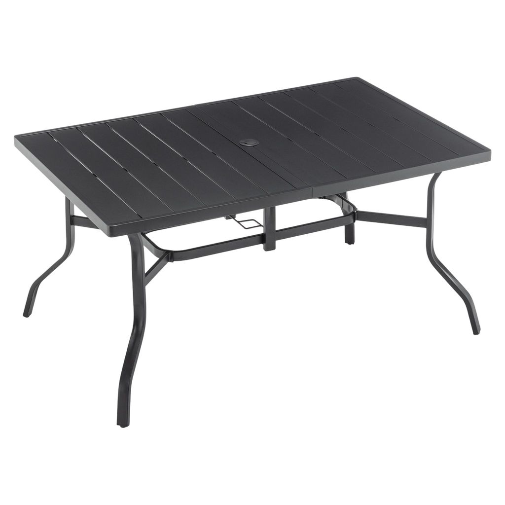 GIHAUVIA Gartentisch 144x94cm Wetterfest Metall 6 Personen Produktbild 