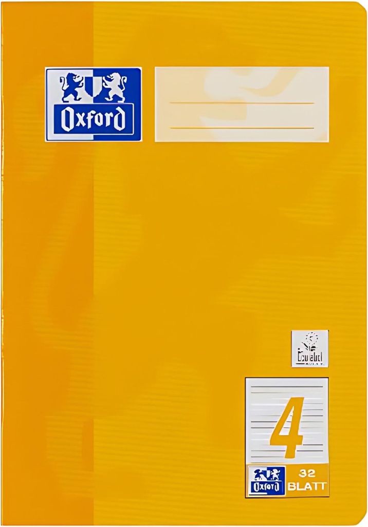 Oxford 100050378, Gelb, A5, 90 g/m² Produktbild 