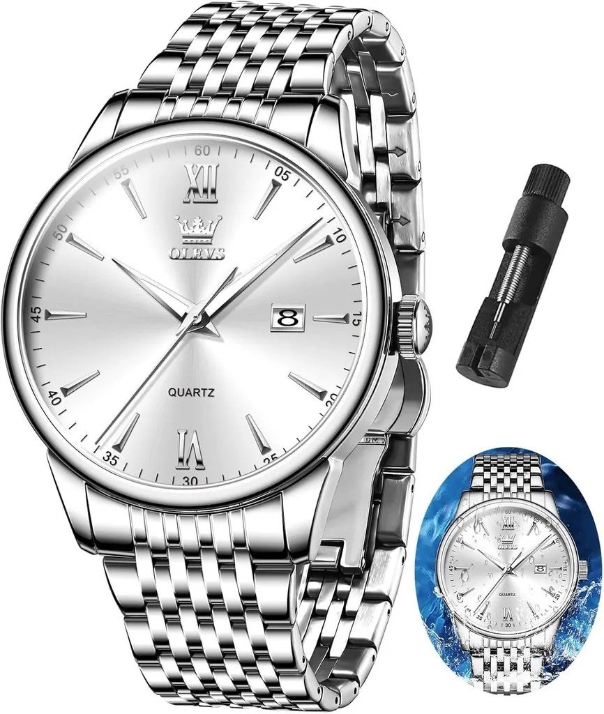Orologio da uomo Orologio da uomo casual bicolore con data, orologio analogico classico al quarzo per uomo, orologio da polso con numeri romani/arabi