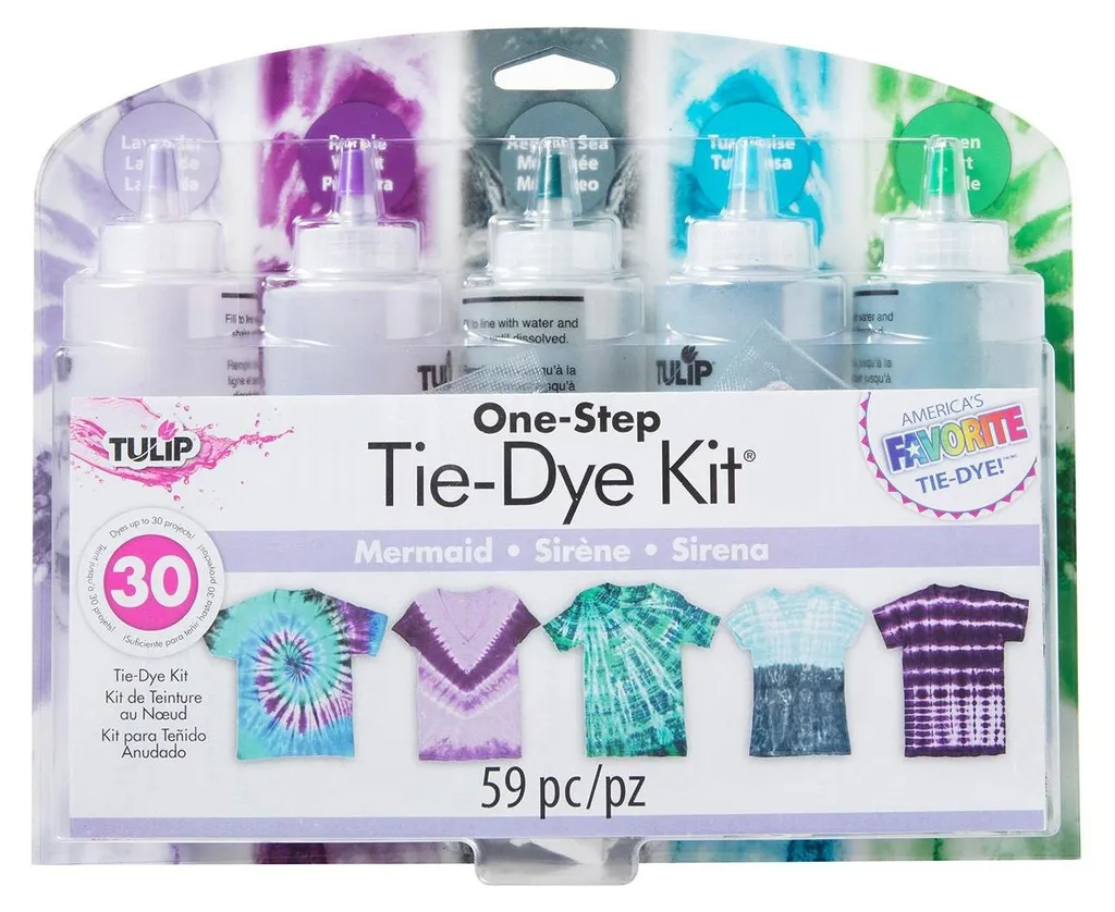 Tulip Tie-Dye Kit Mermaid : Kit complet de teinture textile pour tissus