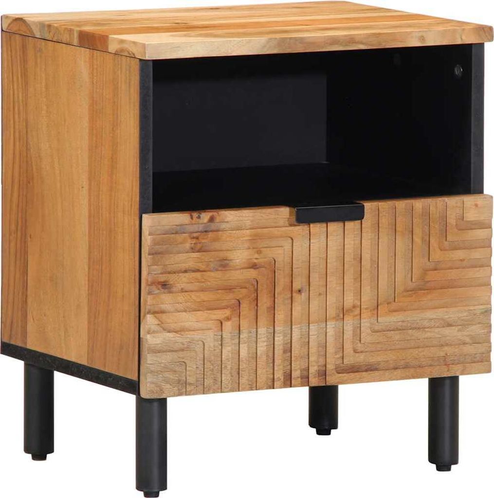 Nachttisch 40x33x46 cm Massivholz Akazie