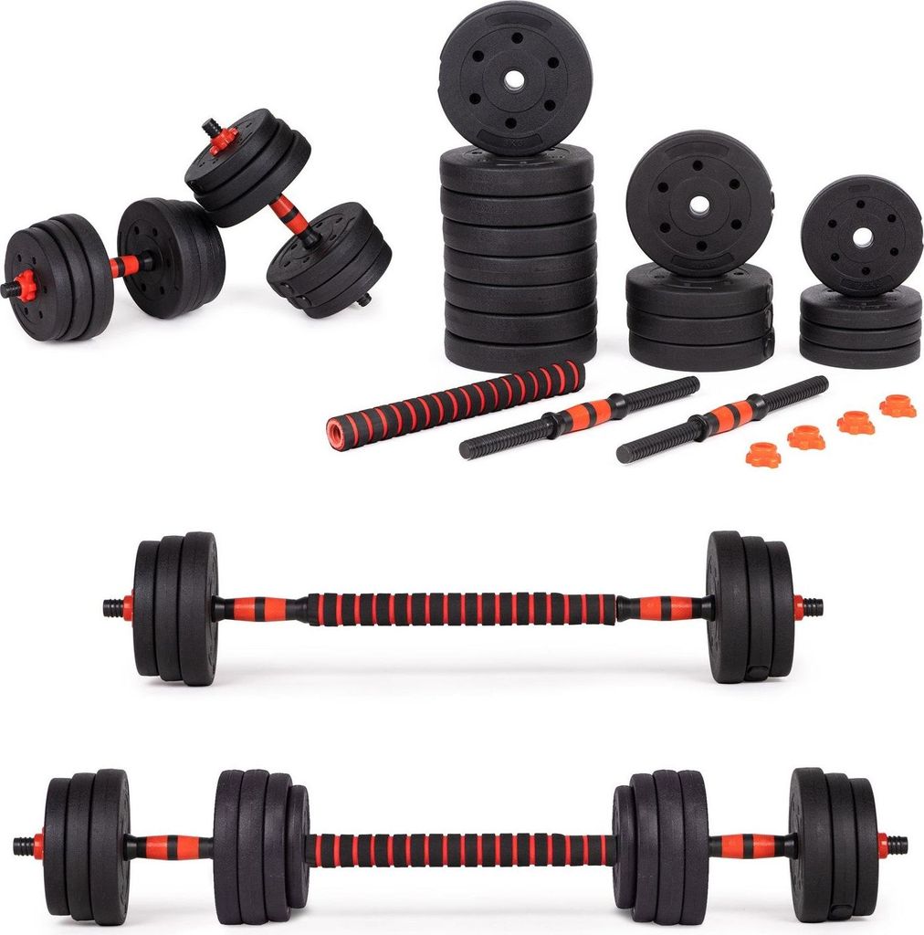 Manubri regolabili 2x set di manubri da 20 kg Barra da 40 Immagine del prodotto 