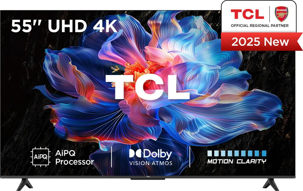 TV TCL 55V6C 4K HDR avec Google TV 139 cm 55 pouces - Modèle 2024