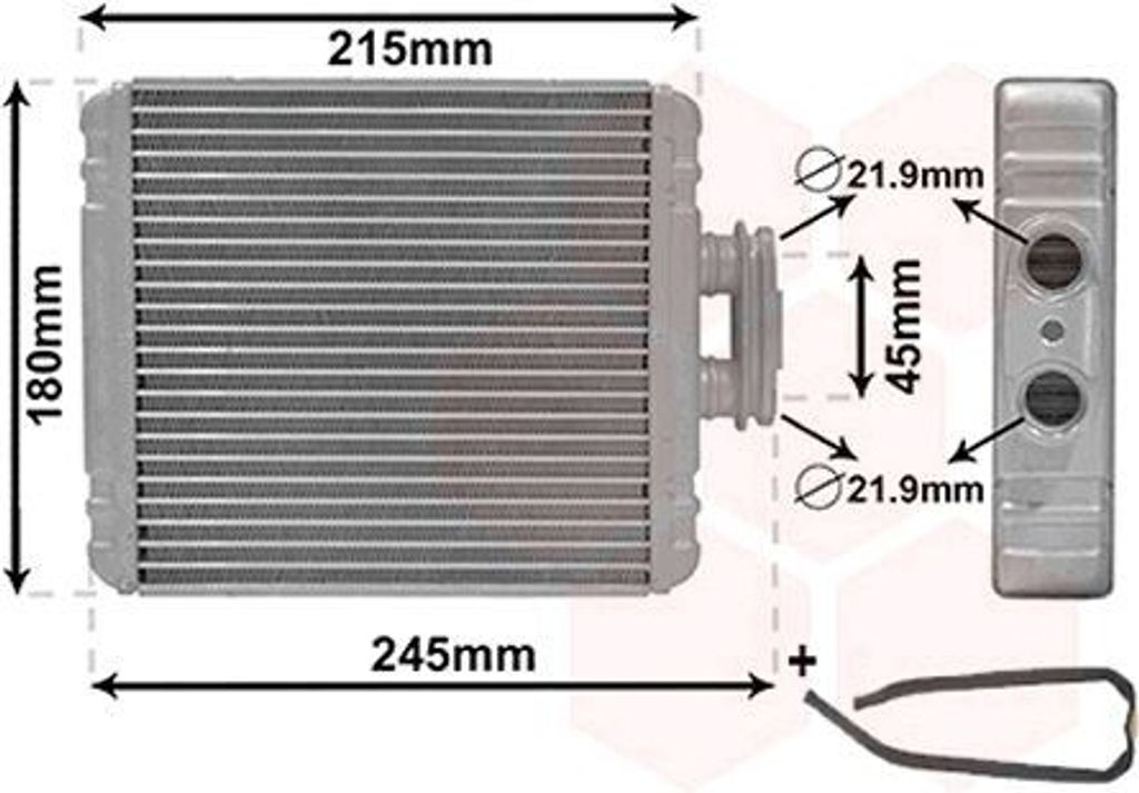 VAN WEZEL 76016700 Wärmetauscher Innenraumheizung Kühler für VW Polo Schrägheck (6R1, 6C1) für AUDI A1 Sportback (8XA, 8XF) A1 Schrägheck (8X...