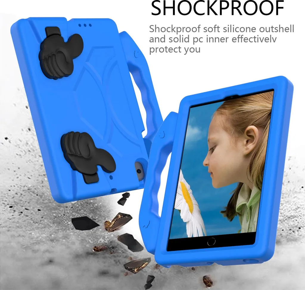 Cover Antiurto iPad mini 1-5 Bambini - Schiuma EVA Leggera con Supporto - 3